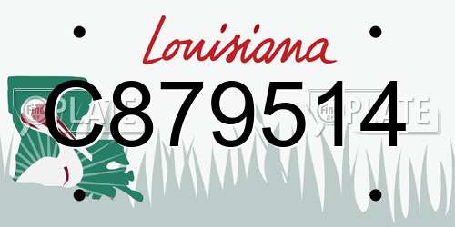 C879514 Louisiana License Plate