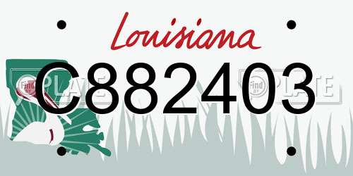 C882403 Louisiana License Plate