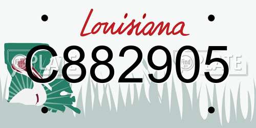 C882905 Louisiana License Plate