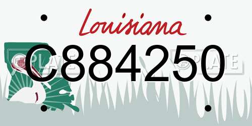 C884250 Louisiana License Plate
