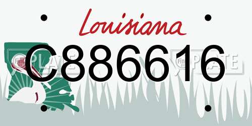 C886616 Louisiana License Plate