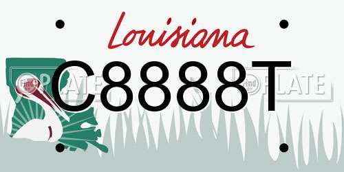 C8888T Louisiana License Plate