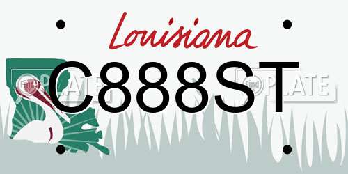 C888ST Louisiana License Plate