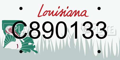 C890133 Louisiana License Plate