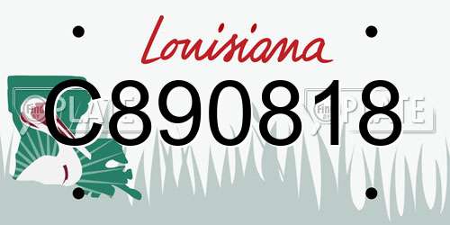 C890818 Louisiana License Plate