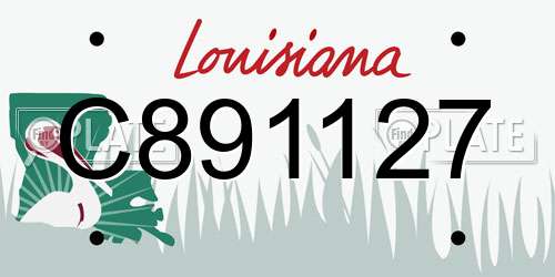 C891127 Louisiana License Plate