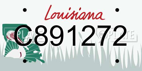 C891272 Louisiana License Plate