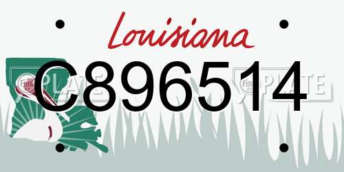 C896514 Louisiana License Plate