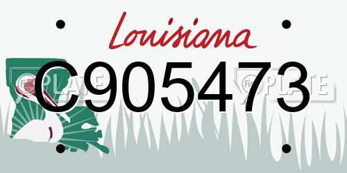 C905473 Louisiana License Plate