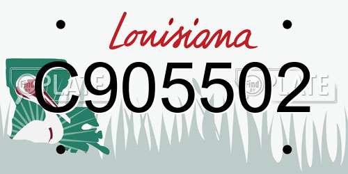 C905502 Louisiana License Plate
