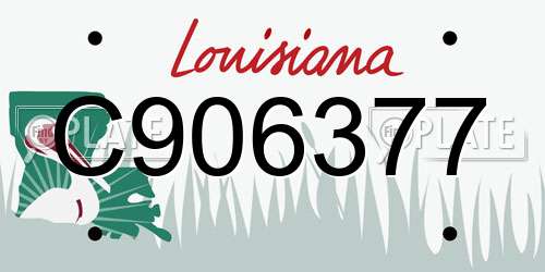 C906377 Louisiana License Plate