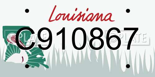 C910867 Louisiana License Plate