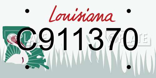 C911370 Louisiana License Plate