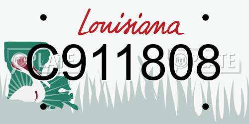 C911808 Louisiana License Plate