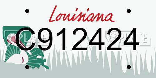 C912424 Louisiana License Plate