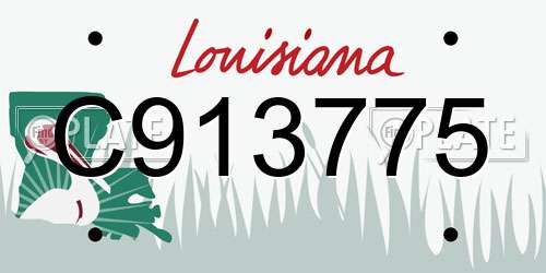 C913775 Louisiana License Plate