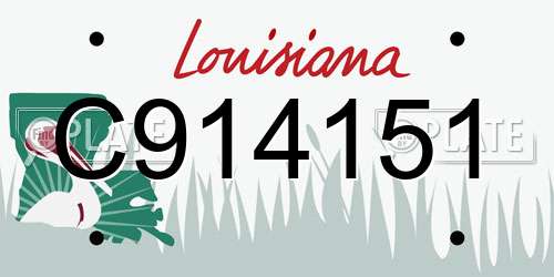 C914151 Louisiana License Plate