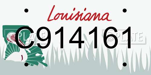 C914161 Louisiana License Plate