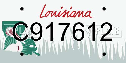 C917612 Louisiana License Plate