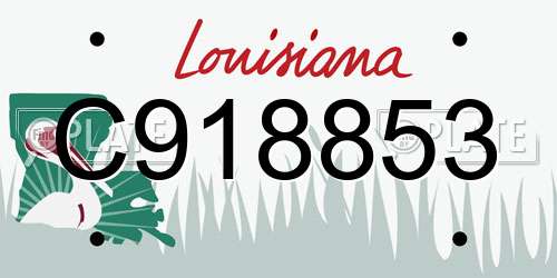 C918853 Louisiana License Plate