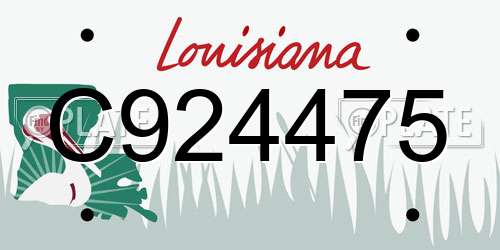 C924475 Louisiana License Plate