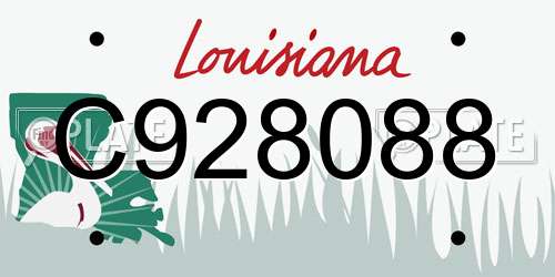 C928088 Louisiana License Plate
