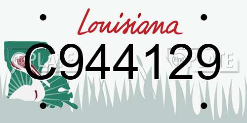 C944129 Louisiana License Plate