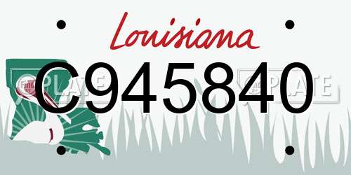 C945840 Louisiana License Plate