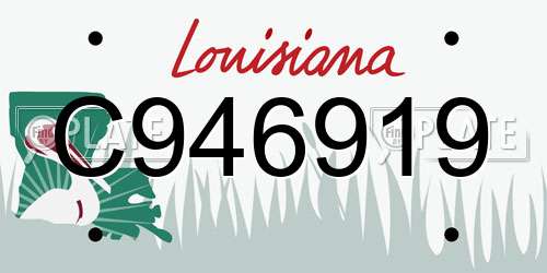 C946919 Louisiana License Plate