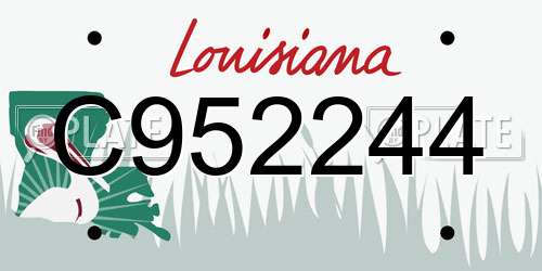 C952244 Louisiana License Plate