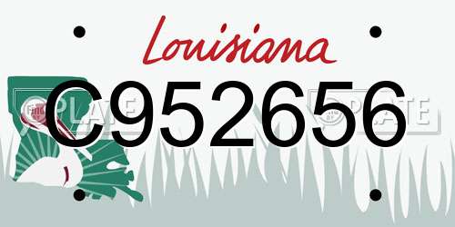 C952656 Louisiana License Plate