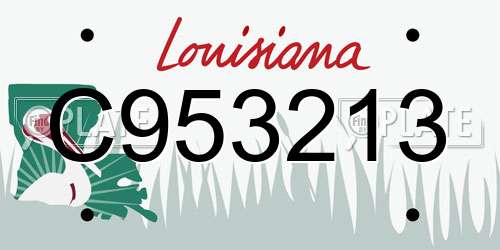 C953213 Louisiana License Plate