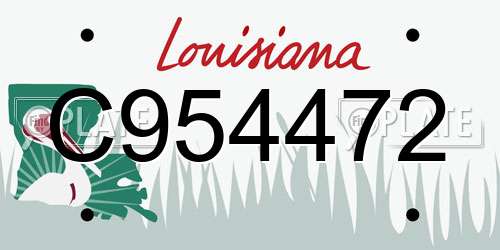 C954472 Louisiana License Plate