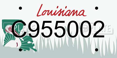 C955002 Louisiana License Plate