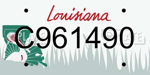 C961490 Louisiana License Plate