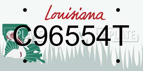 C96554T Louisiana License Plate
