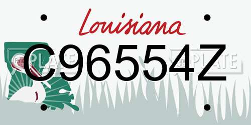 C96554Z Louisiana License Plate