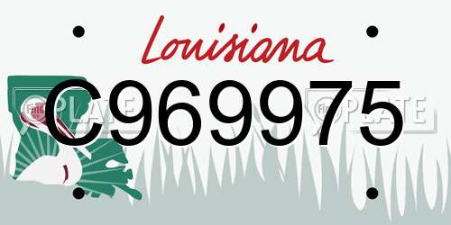 C969975 Louisiana License Plate