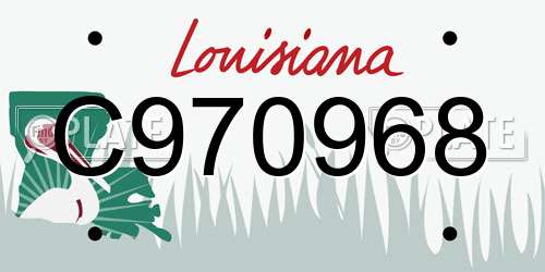 C970968 Louisiana License Plate