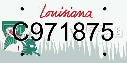 C971875 Louisiana License Plate