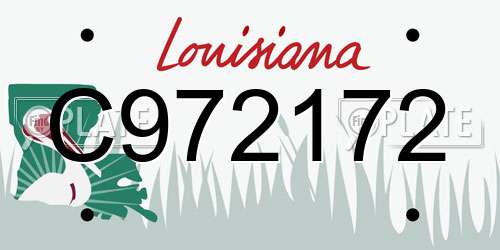 C972172 Louisiana License Plate
