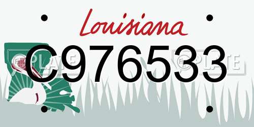 C976533 Louisiana License Plate
