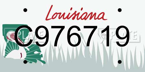 C976719 Louisiana License Plate