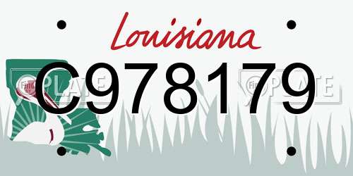 C978179 Louisiana License Plate