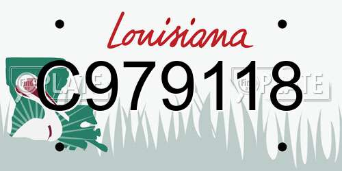 C979118 Louisiana License Plate