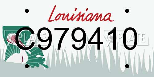 C979410 Louisiana License Plate