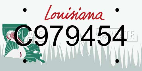 C979454 Louisiana License Plate