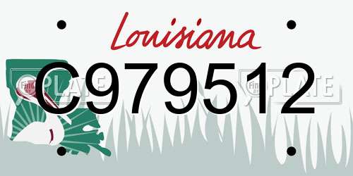 C979512 Louisiana License Plate