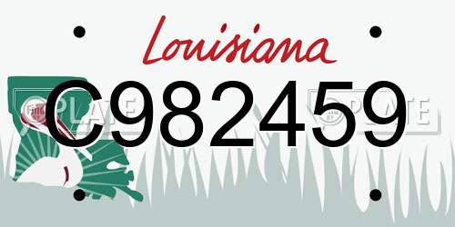 C982459 Louisiana License Plate