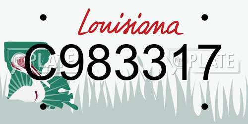 C983317 Louisiana License Plate